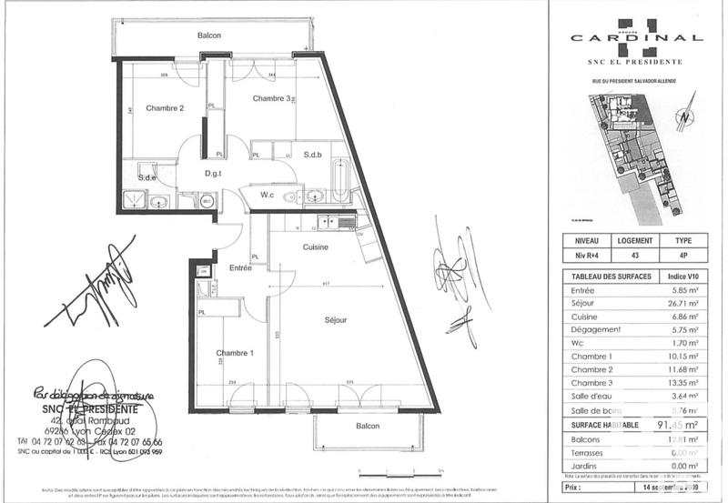 Appartement - 92 m² - 4 pièces
