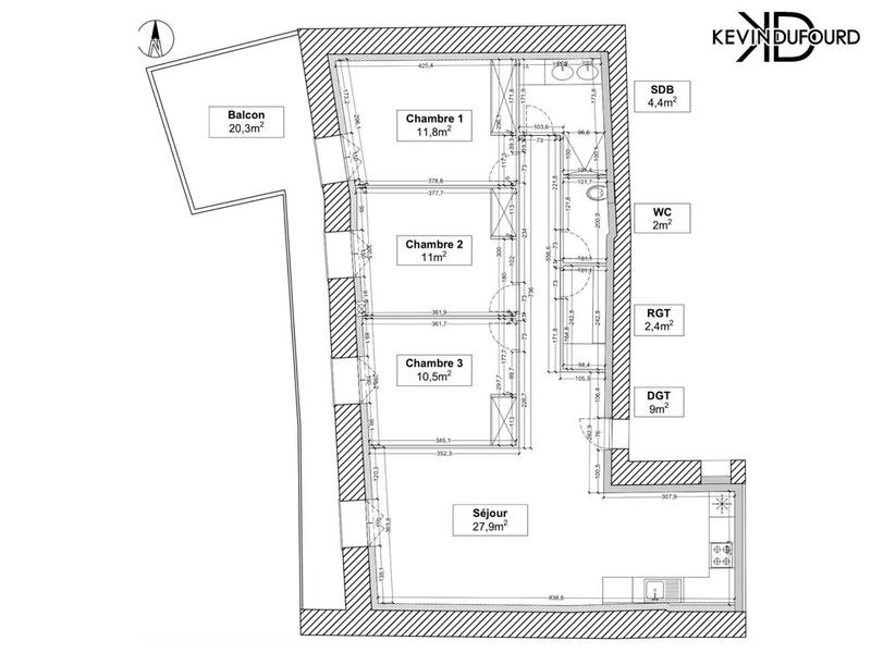 Appartement - 80 m² - 4 pièces