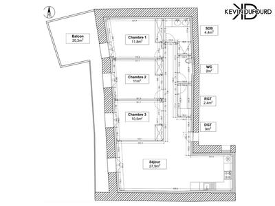 Appartement - 80 m² - 4 pièces