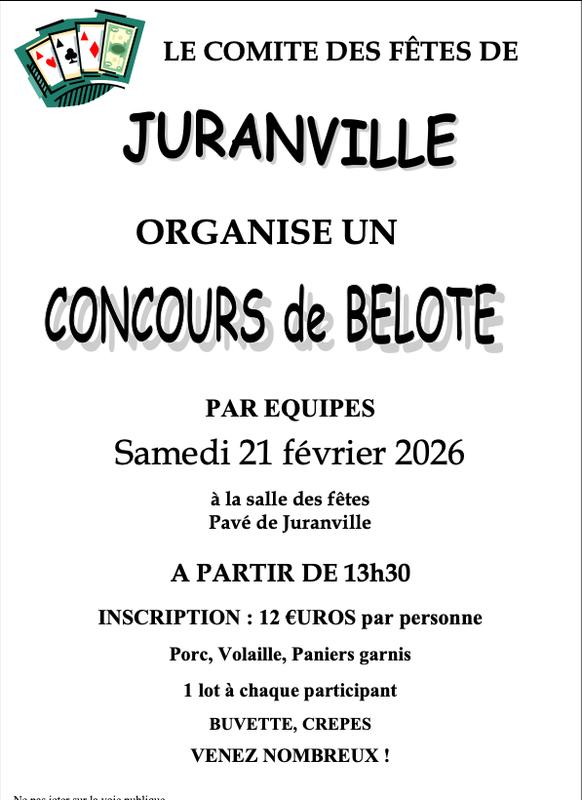 Concours de Belote par équipes
