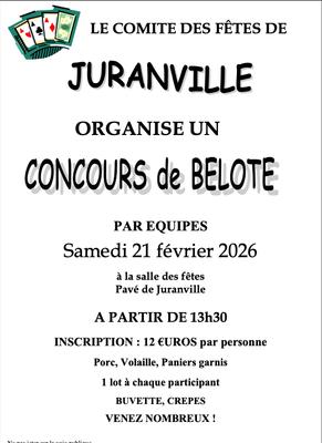 Concours de Belote par équipes