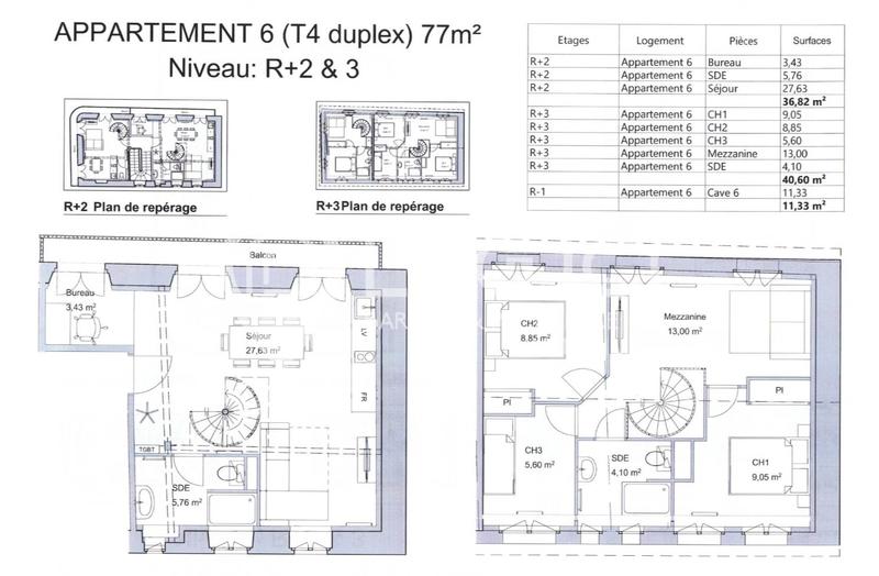 Appartement - 77 m² - 4 pièces
