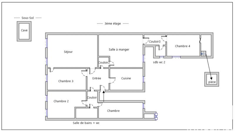 Appartement - 132 m² - 6 pièces