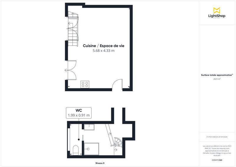 Appartement - 60 m² - 3 pièces