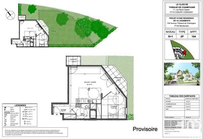 Appartement - 48 m² - 2 pièces