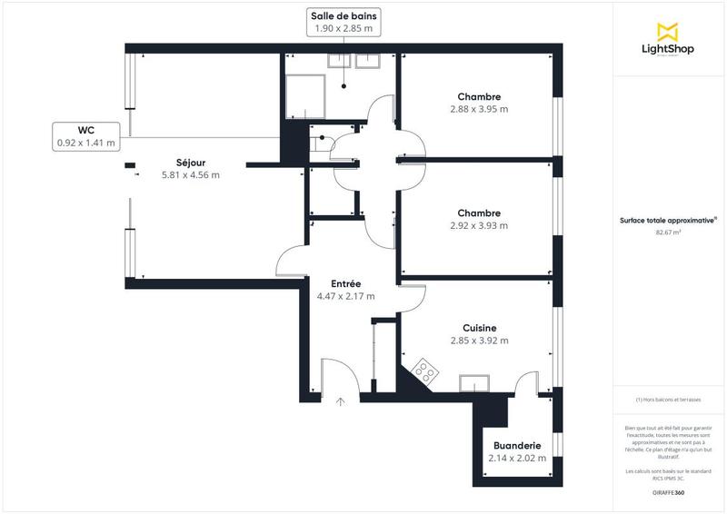 Appartement - 78 m² - 4 pièces
