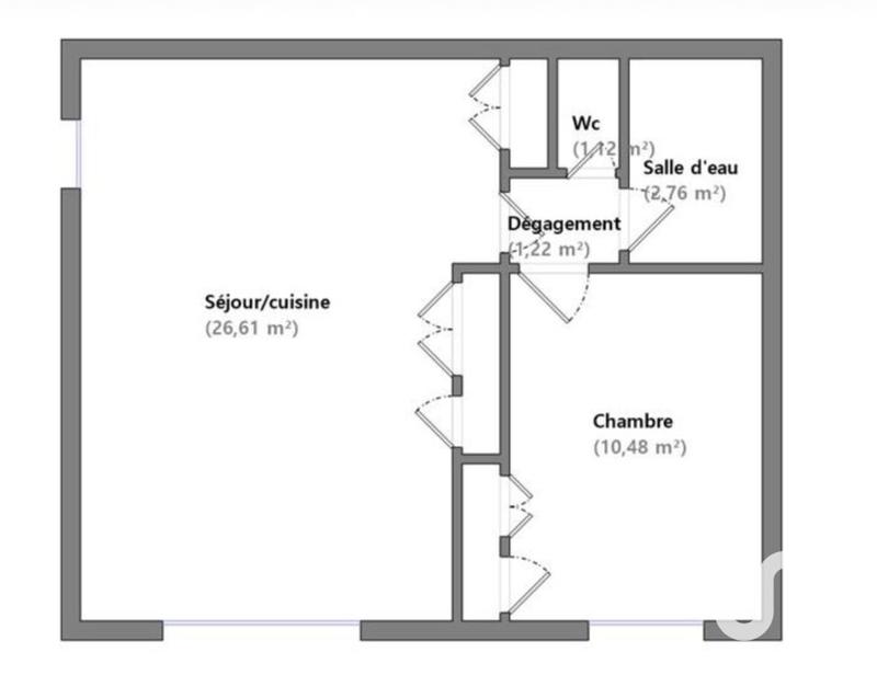 Appartement - 42 m² - 2 pièces