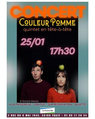 Concert Couleur Pomme, quintet en tête-à-tête