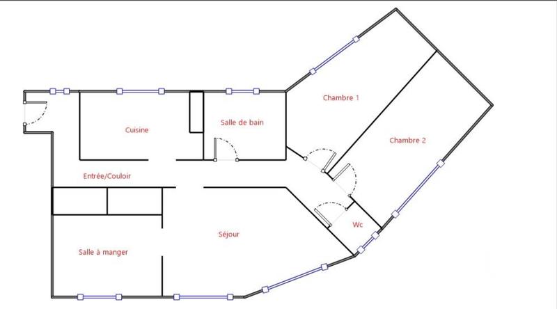 Appartement - 76 m² - 3 pièces