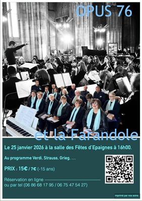 Concert de l'orchestre Opus 76 et de la chorale la Farandole