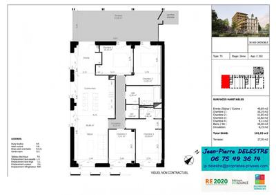 Appartement - 101 m² - 5 pièces