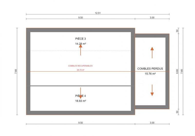 Maison - 59 m² - 3 pièces