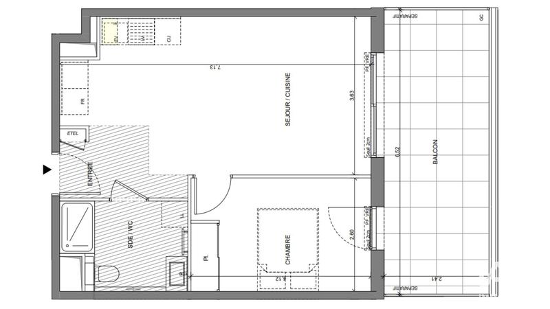 Appartement - 42 m² - 2 pièces