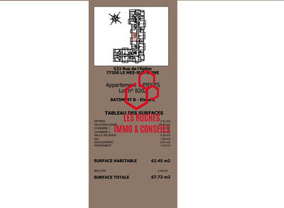 Appartement - 62 m² - 3 pièces