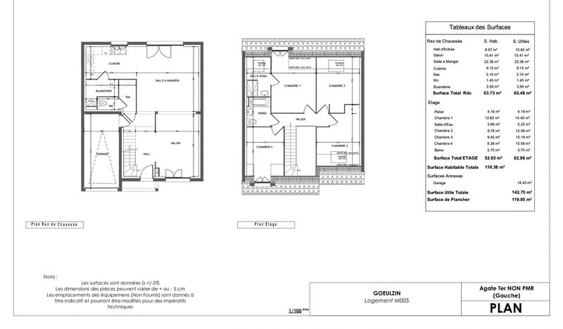 Maison contemporaine - 116 m² - 5 pièces