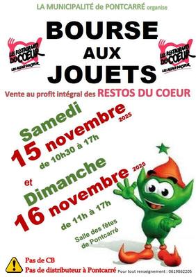 17ème édition bourse aux jouets au profit des restos du coeur