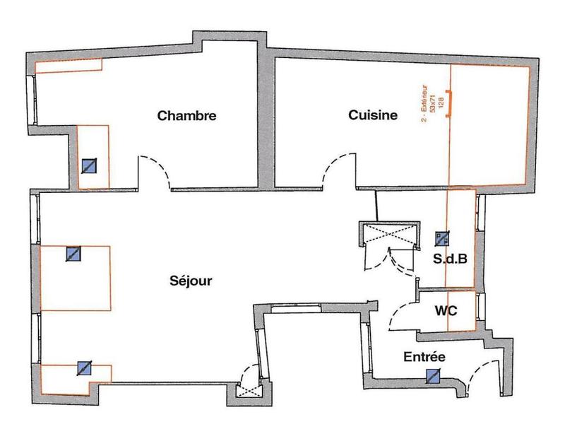 Appartement - 52 m² - 3 pièces