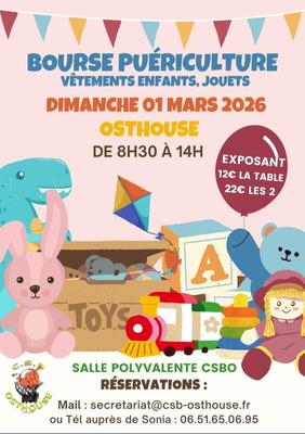 Bourse puériculture, vêtements d'enfants et jouets
