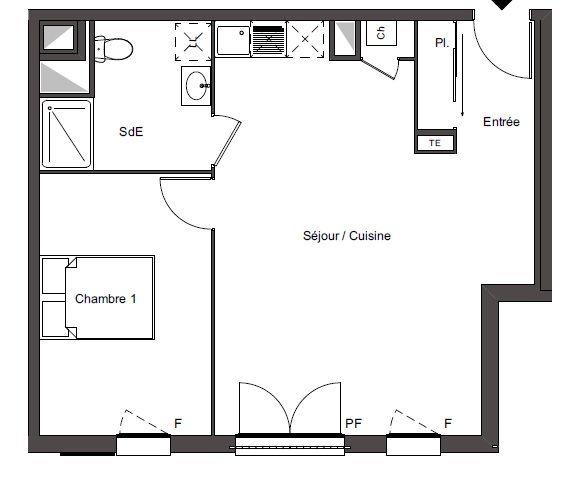 Appartement - 51 m² - 2 pièces