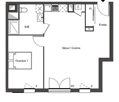 Appartement - 51 m² - 2 pièces