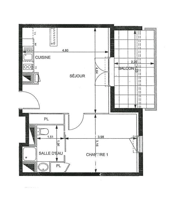 Appartement - 39 m² - 2 pièces