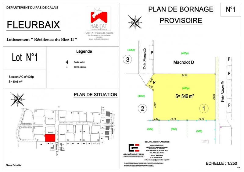 Terrain constructible - 546 m²
