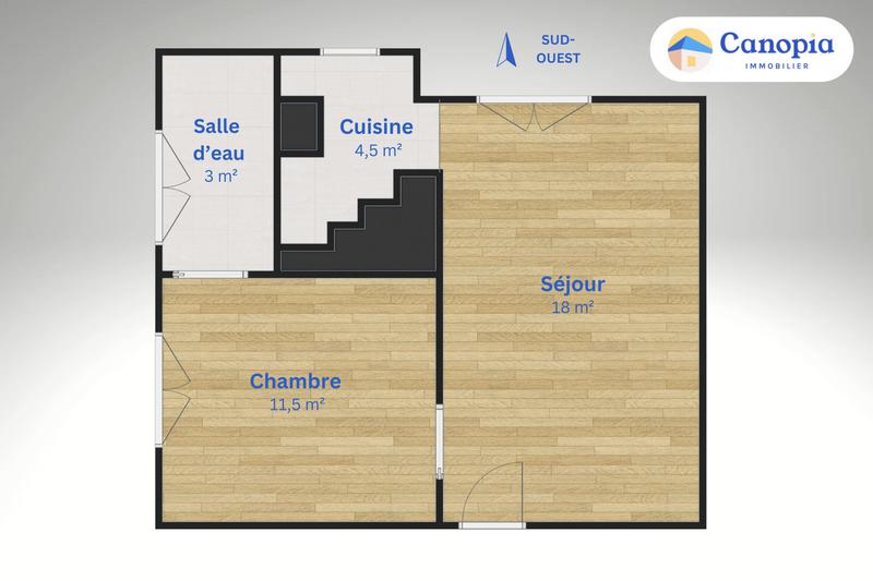 Appartement - 37 m² - 2 pièces