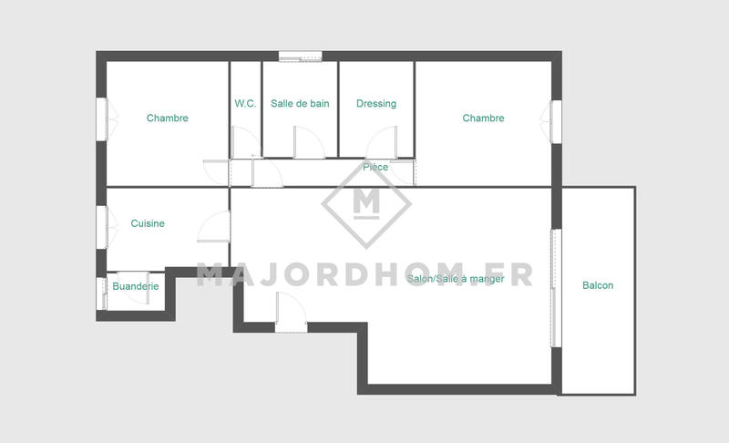 Appartement - 80 m² - 4 pièces