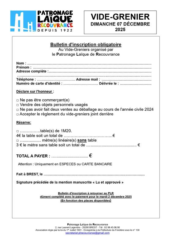 Vide-greniers de l'Avent