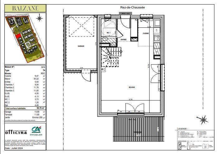 Maison - 95 m² - 4 pièces