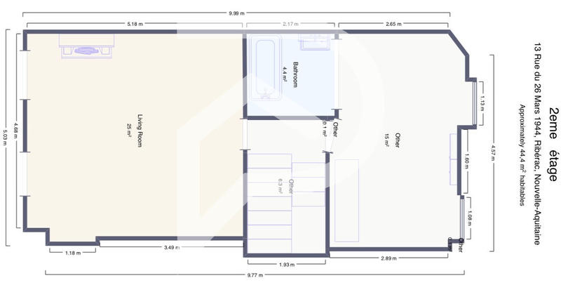 Immeuble - 65 m² - 7 pièces