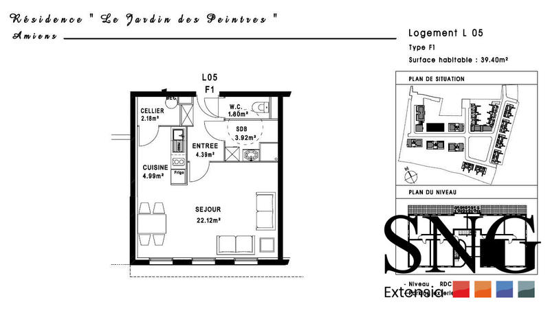 Appartement - 40 m² - 1 pièce