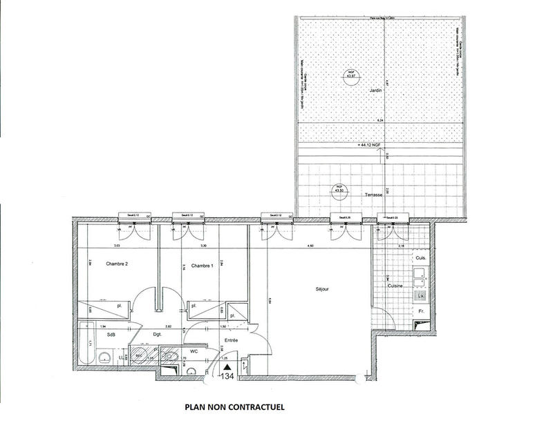 Appartement - 68 m² - 3 pièces
