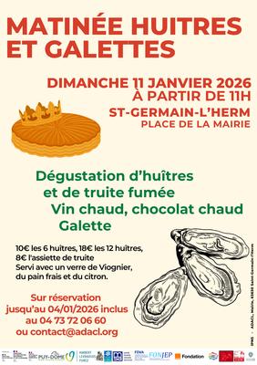 Matinée huîtres et galettes des rois
