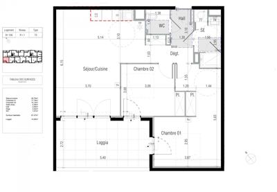 Appartement - 67 m² - 3 pièces