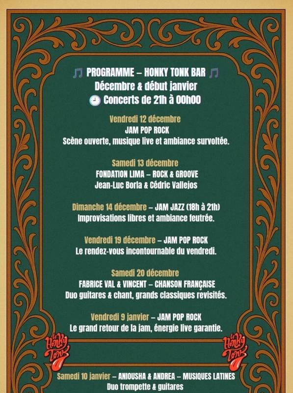 Programme - Honky Tonk Bar