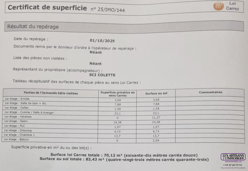 Appartement - 83 m² - 3 pièces