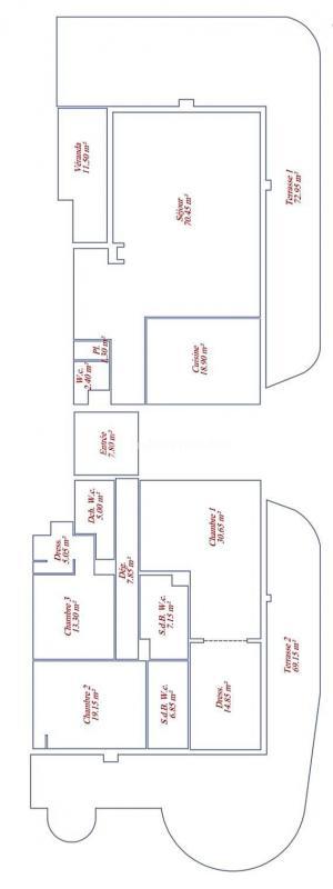 Appartement - 210 m² - 5 pièces