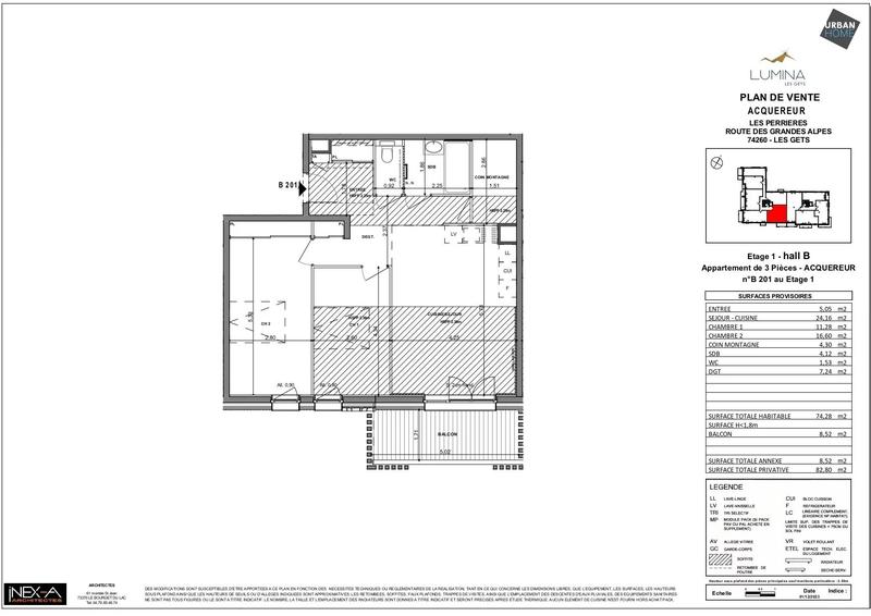 Appartement - 74 m² - 3 pièces