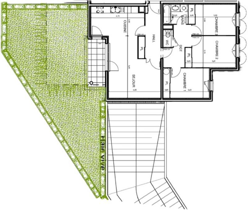 Appartement - 91 m² - 4 pièces