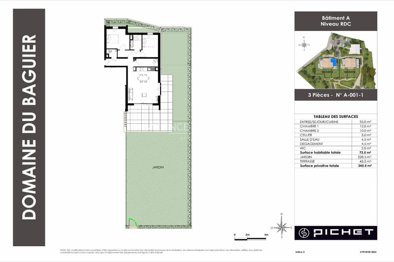 Appartement - 74 m² - 3 pièces