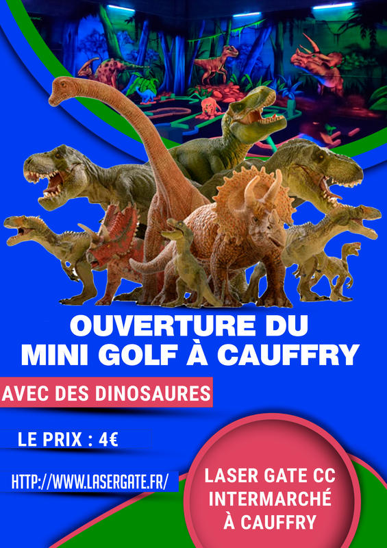 Mini golf avec des dinosaures