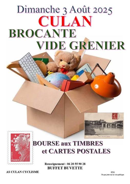 Brocante, bourse aux timbres et cartes postales