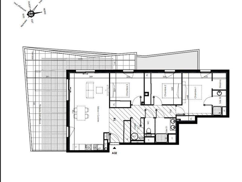 Appartement - 66 m² - 3 pièces