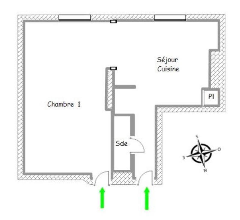 Appartement - 35 m² - 2 pièces