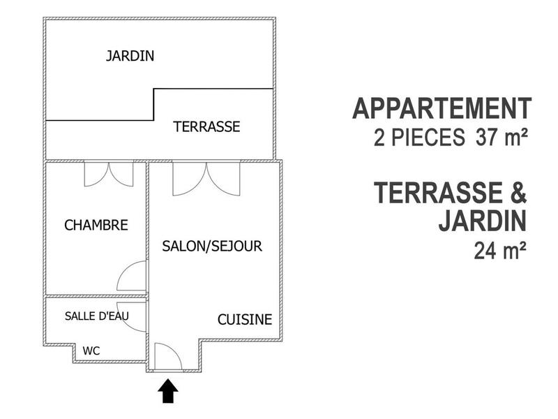 Appartement - 37 m² - 2 pièces