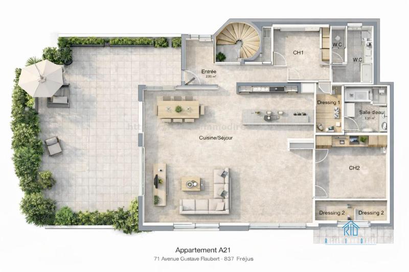 Appartement - 138 m² - 4 pièces