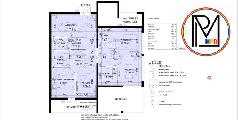 Local commercial - 92 m² - 6 pièces
