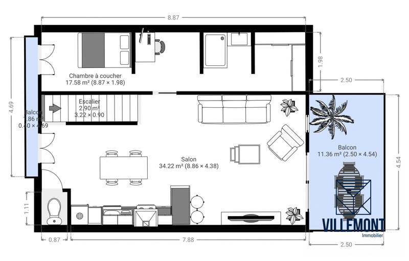 Maison - 103 m² - 5 pièces