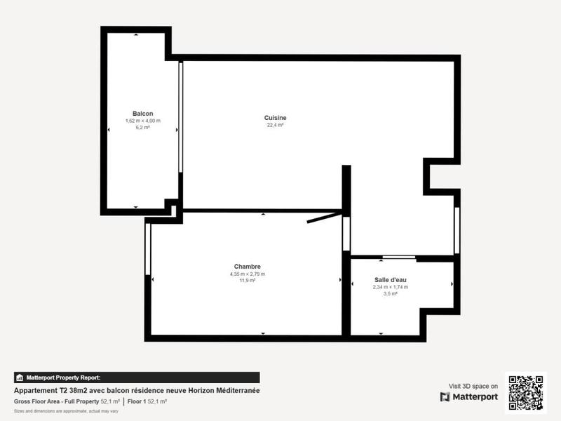 Appartement - 38 m² - 2 pièces